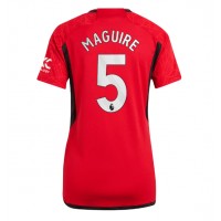 Fotballdrakt Dame Manchester United Harry Maguire #5 Hjemmedrakt 2023-24 Kortermet